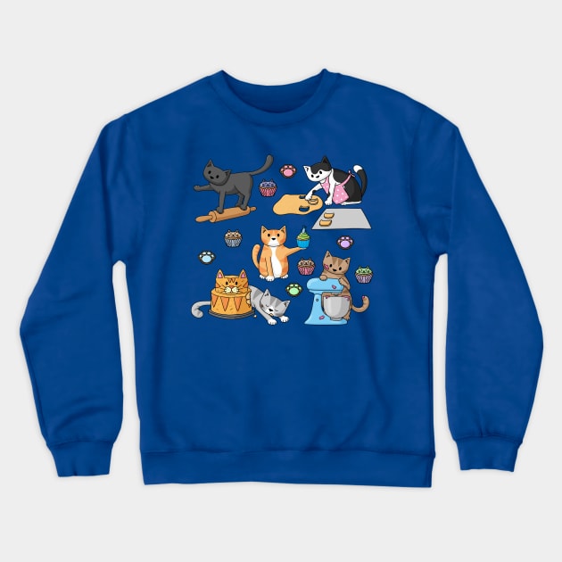 Baking Cats Crewneck Sweatshirt by Doodlecats 